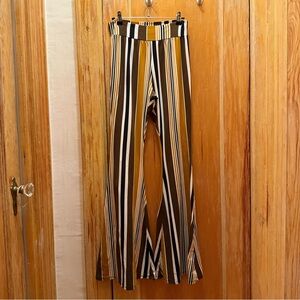 Striped Bell Bottom Yoga Pants